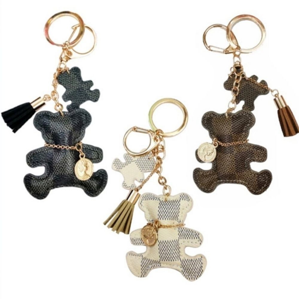 Teddy Bear Keychains with Tassel